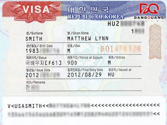 Thủ Tục Visa Hàn Quốc