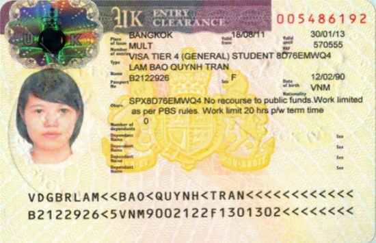 Chứng minh sổ tiết kiệm gia hạn visa Anh cho du học sinh