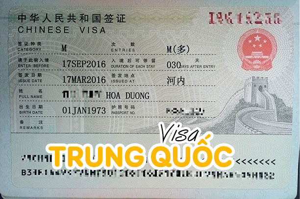 Visa du hoc Trung Quoc