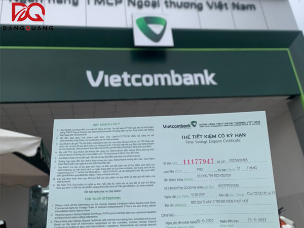 Các hình thức dịch vụ chứng minh tài chính Vietcombank