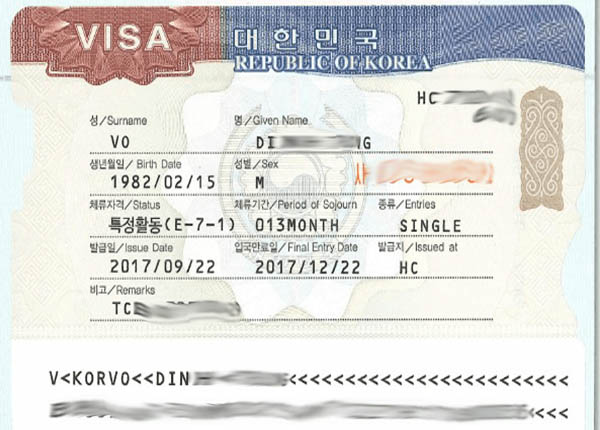 Visa E7 và điều kiện làm Visa E7 lao động Hàn Quốc