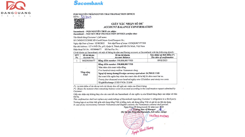 Quy trình, thủ tục và mẫu xác nhận số dư sổ tiết kiệm để xin visa 8 xac-nhan-so-du-so-tiet-kiem-de-xin-visa-3