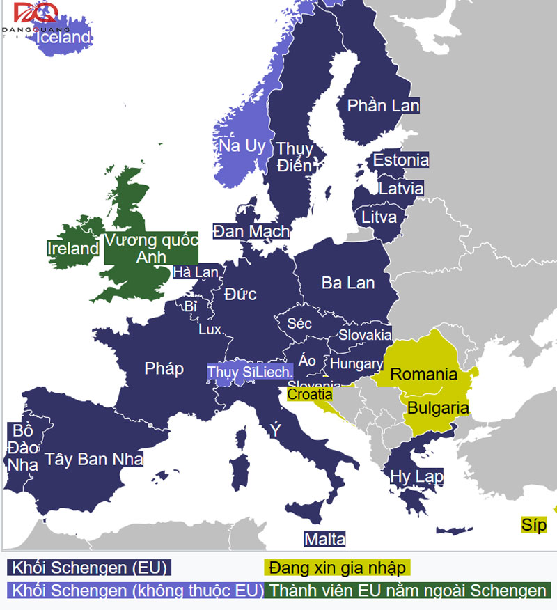 Khối Schengen gồm những nước nào?