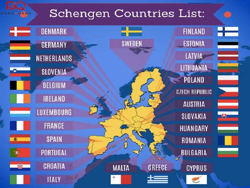 Khối Schengen gồm những nước nào?