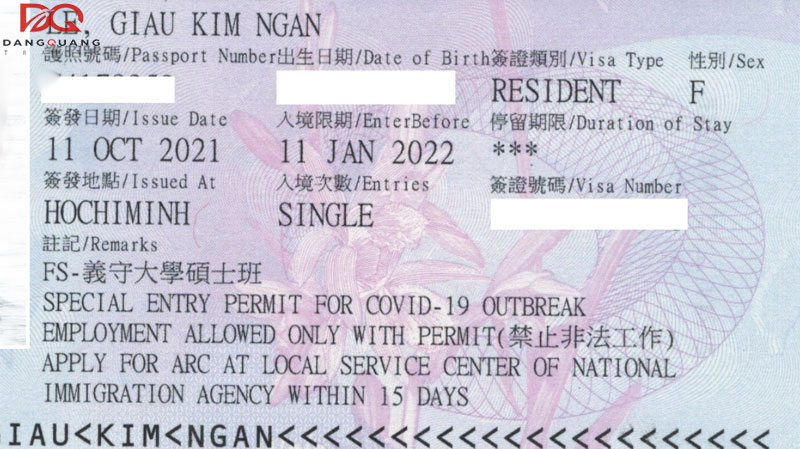 Chi phí làm visa Đài Loan bao nhiêu tiền?
