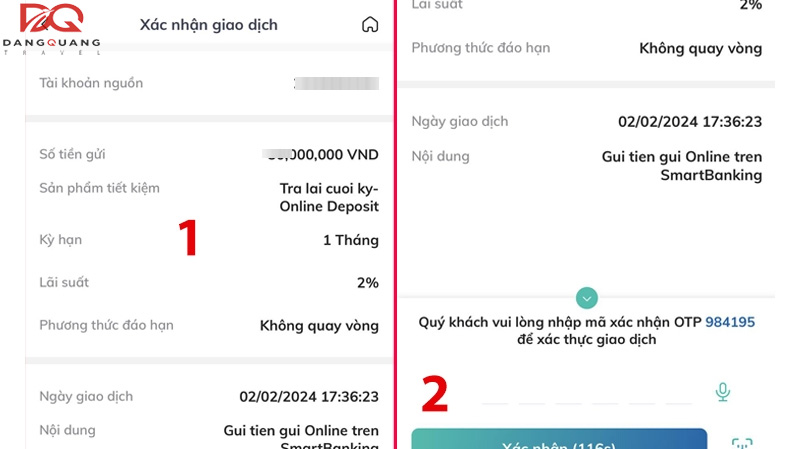 Chứng minh tài chính bằng sổ tiết kiệm online